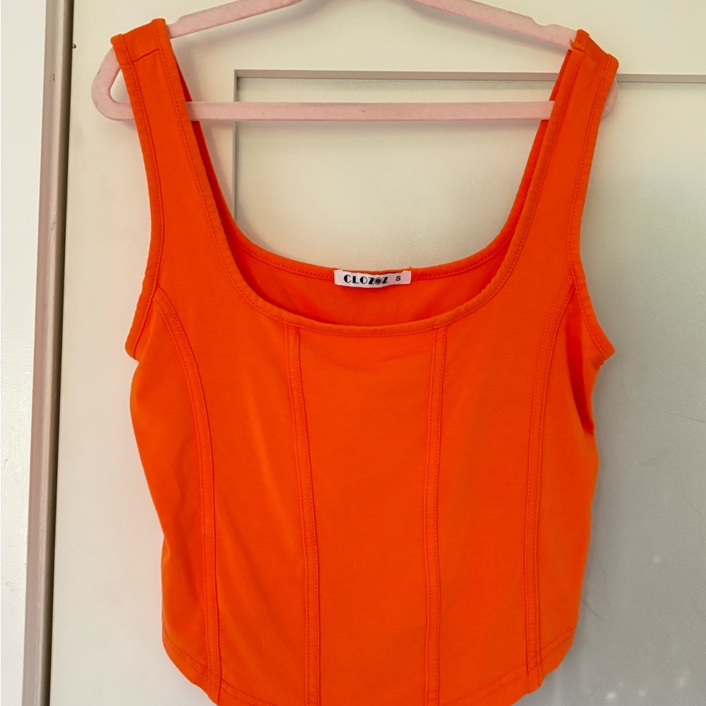 CLOSET Vibrant Orange Tank Top